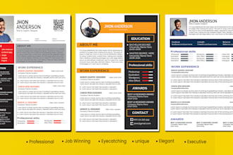 design a professional modern elegant exclusive and eye catching resume