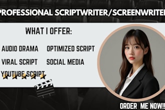 write engaging audio drama viral youtube and seo optimized video scripts