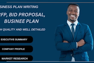 write bid proposal for rfp, rfq, tender, government contact, grant proposal