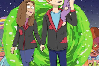 make cartoon rick n morty or simpson illustration of you