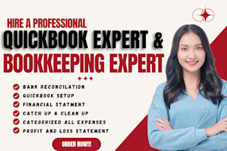 setup clean up and catch up bookkeeping in quickbooks online, xero, wave and wix