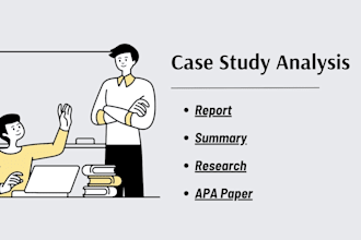 do case study analysis, research and summary writing