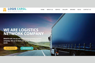 design logistics website cargo trucking website moving company dispatch website