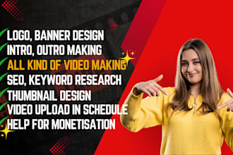 create and set up your youtube channel with logo, banner and SEO