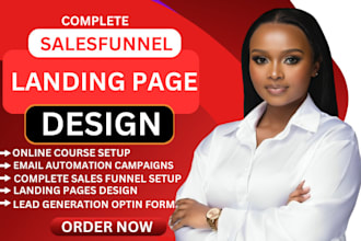 landing page, sales funnel in systeme io clickfunnels gohighlevel kajabi kartra