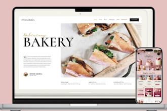 design bakery website pastery cookies shopify store pizza baking shopify store