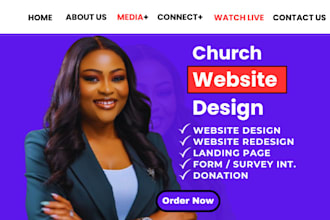 build or redesign a beautiful church website design website ministry