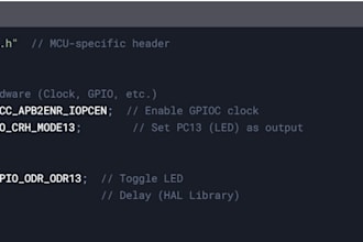 program and code for arduino, stm32, esp32, and pic microcontrollers