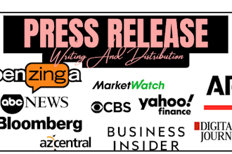 write press release, distribute press release and submit press release