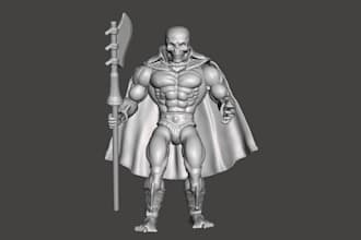 do sculping action figure articulated model 3d statue