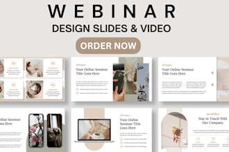 do workshop, training, online course presentation slides design webinar ppt