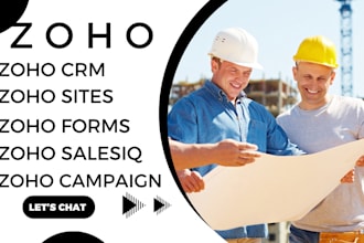 do zoho CRM, zoho campaigns, zoho forms, zoho salesiq, zoho sites, zoho one