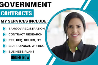 write bid proposal, grant government contract research rfp rfq capability state