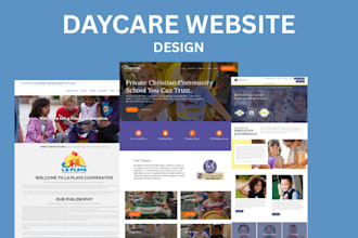 create childcare daycare website, kindergarten, preschool, daycare website
