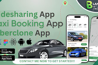 develop taxi booking app uber clone app ridesharing app gojek turo taxi website