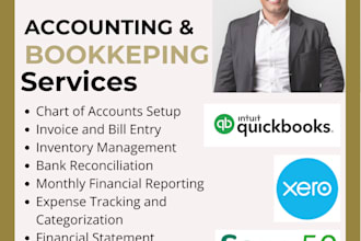 bookkeeping, bank reconciliation, and financial reports