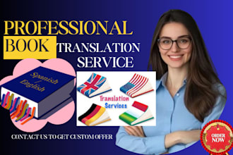 do a professional book translation from english to spanish