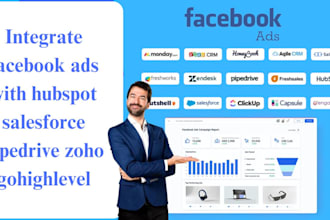 integrate facebook ads with hubspot salesforce pipedrive zoho gohighlevel