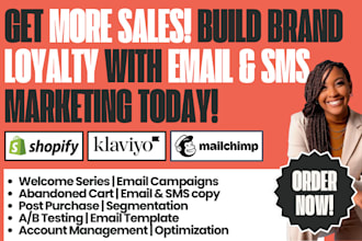 manage shopify email marketing specialist expert setup klaviyo mailchimp flows