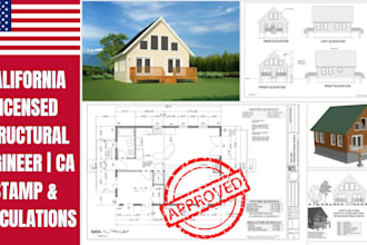 do california licensed, structural engineer, ca stamp, structural calculation