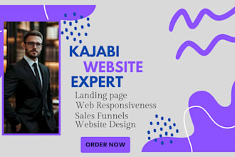 design custom kajabi website, sales funnel, landing page for your online course