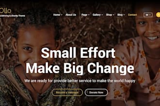 design nonprofit website 501c3 website donation charity website church website