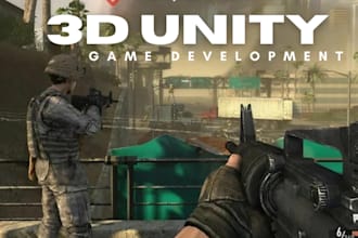 3d unity shooter game, horror game, action game, mutiplayer game ios game