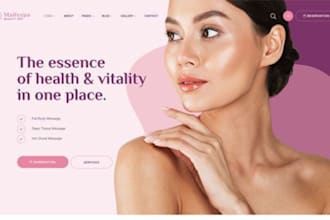 design massage website chiropractor website medical spa massage website