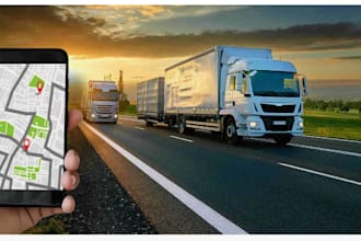 develop ai shipping tracker app logistics management app delivery route website