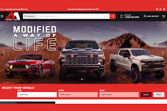 design high converting auto parts shopify store automotive store car parts store