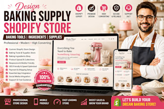 baking supply shopify store baking tools website baking ingredient shopify store