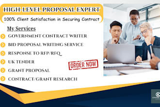 respond to bid proposal, rfp, business grants, government contract and UK tender