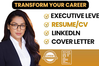 strategically write senior executive resume cover letter linkedin optimization