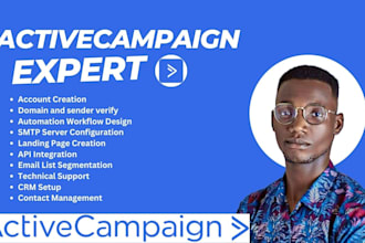 build your activecampaign automation, setup email workflows,