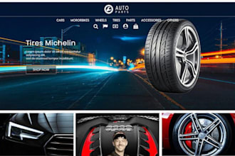 design high performance auto parts shopify website automotive store automobile