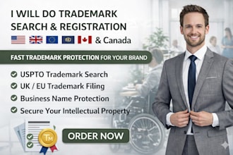 do trademark search and trademark registration USA, UK, eu