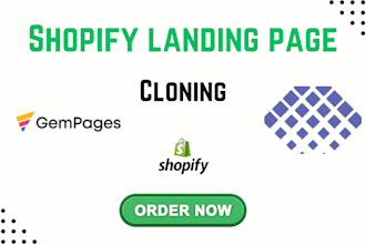 clone shopify landing page design gem page one product store pagefly