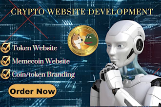 create crypto token website, meme or coin website, coin promotion