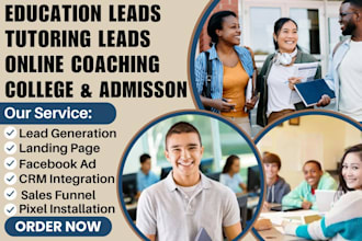 generate education and tutoring leads college admission online coaching leads