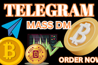 via telegram mass dm to get 900k online crypto users with engagement, tg group