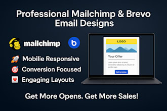 design mailchimp newsletter, mailchimp template design, brevo email marketing