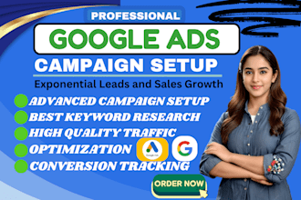 setup, optimize and manage your google ads PPC campaigns