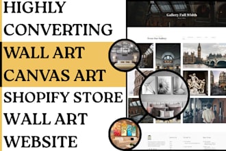 design wall art shopify store, canvas art, art work painting, wall art website