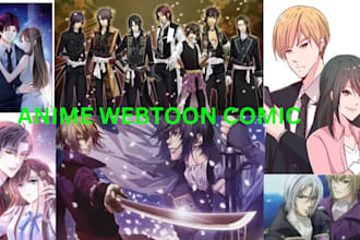 draw webtoon comic page in anime or manga style webcomic webtoon comic panels