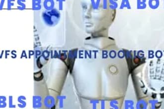 develop embassy bot, bls appointments bot, visa booking bot, flight booking