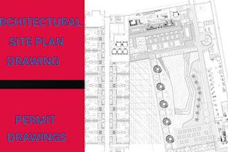 draw site plan, layout  plan, plot plan, landscape design, city permit drawing