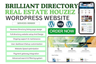 design real estate brilliant directory website houzez realhomes wp pro homepress