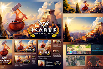 do steam capsule game poster design header cover artwork marketing game banner