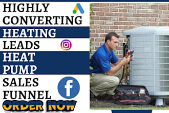 generate heating leads heat pump hvac leads dryer air vent leads sales funnel