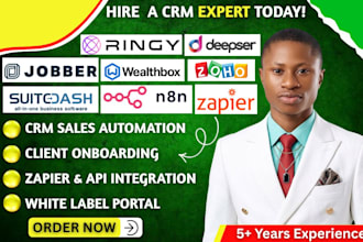 do suitedash client portal n8n automation jobber freshdesk wealthbox zoho zapier